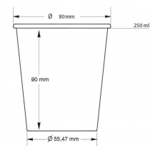 Papierový pohár 250 ml s vlastným motívom