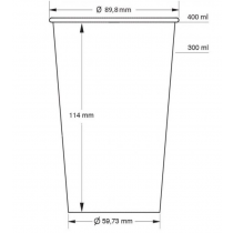 Papierový pohár 400 ml ryska 0,3 L