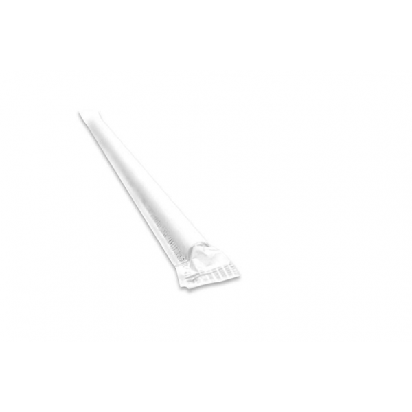 Papierová slamka biela hygienicky balená 6x200 mm